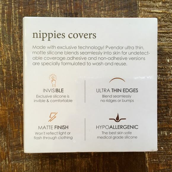 Pvendor Nipple Cover 2 Pairs SEALED Size Large Reusable Silicone Pasties 10 cm - Picture 2 of 4